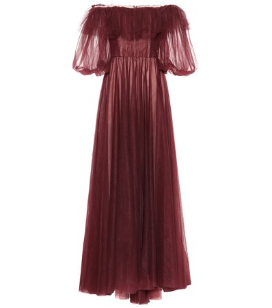 Valentino Off-the-shoulder tulle gown