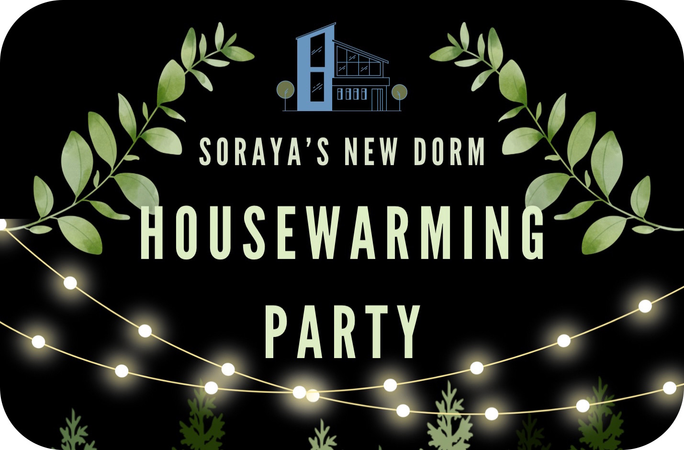 SORAYA housewarming party logo