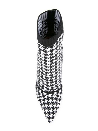 Gianvito Rossi Houndstooth Print Sock Boots - Farfetch