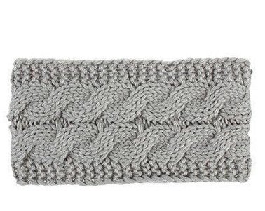 gray knit headband