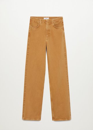 Широкие джинсы с высокой посадкой - Женская | Манго Чехия