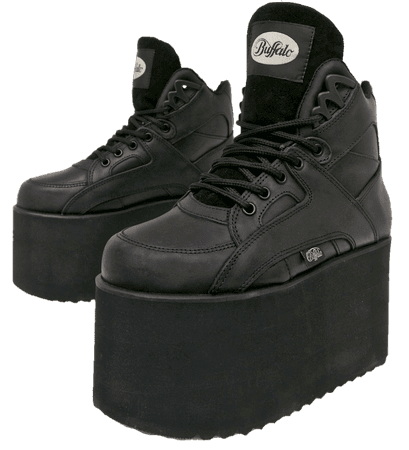 shoes platforms goth black goth edgy freetoedit...