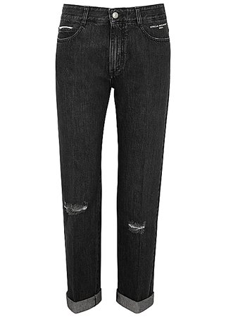 Stella McCartney Black straight-leg jeans - Harvey Nichols