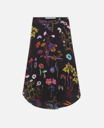 Women's Black Jacey Silk Skirt | Stella McCartney Women