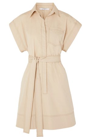Givenchy | Belted cotton-poplin mini dress | NET-A-PORTER.COM