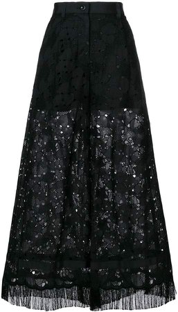 sheer lace culottes