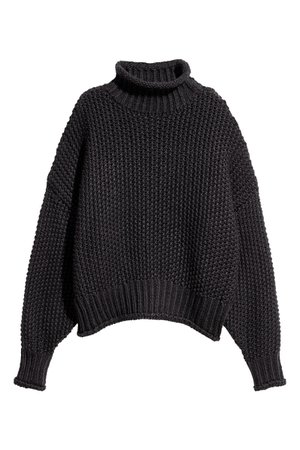 Chunky-knit Sweater | Black | SALE | H&M US