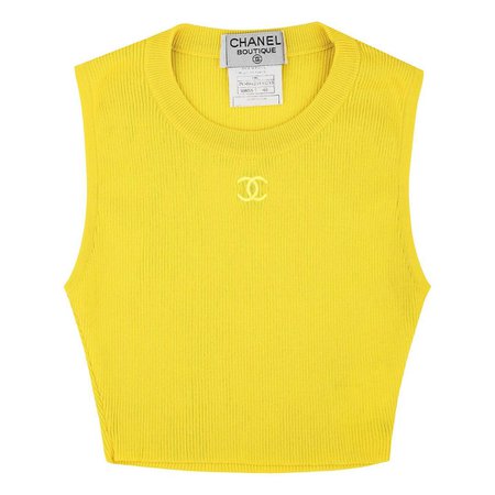 EL CYCÈR sur Instagram : Rare Chanel by Karl Lagerfeld spring 1995 ribbed logo crop top. Tap to shop and for our current selection of Chanel.
