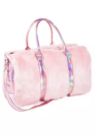 Sugar Thrillz Faux Fur Weekender Bag - Pink – Dolls Kill