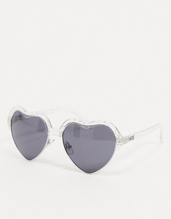Vans Summer Love sunglasses in silver glitter | ASOS