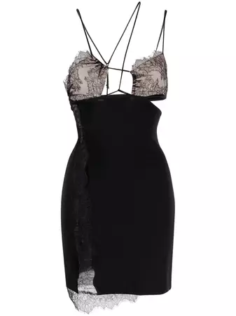 Nensi Dojaka lace-details Mini Dress - Farfetch