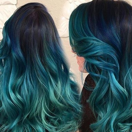 Blue and Teal Hair