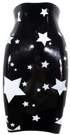 *clipped by @luci-her* Star Print Latex Pencil Skirt – Venus Prototype Latex