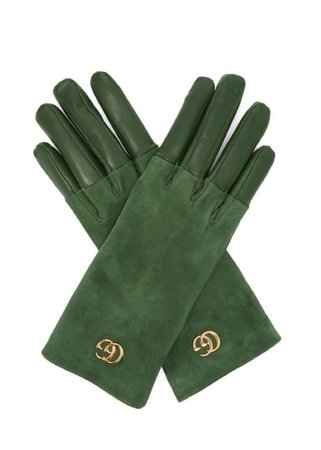 green gucci gloves