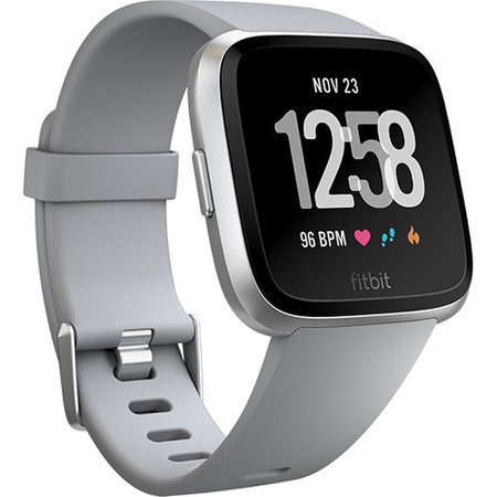 Fitbit Versa Fitness Watch (Gray/Silver Aluminum) FB504SRGY B&H