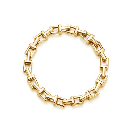 Tiffany T chain bracelet in 18k gold, large. | Tiffany & Co.