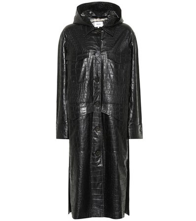 Gus embossed faux leather coat