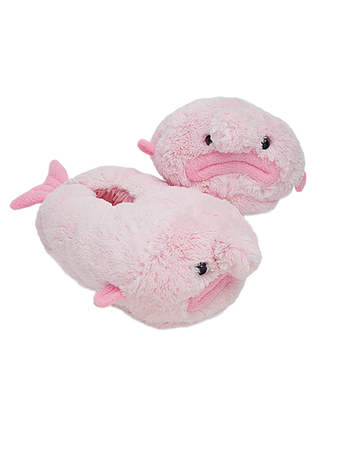 pink blob fish slippers Footwear