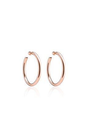 Baby Classic 14K Rose Gold-Plated Hoop Earrings by Jennifer Fisher | Moda Operandi