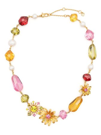 Kate Spade crystal-embellished floral-appliqué Necklace - Farfetch