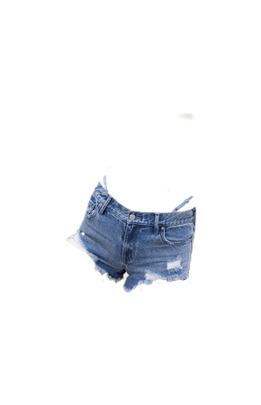 low rise denim shorts