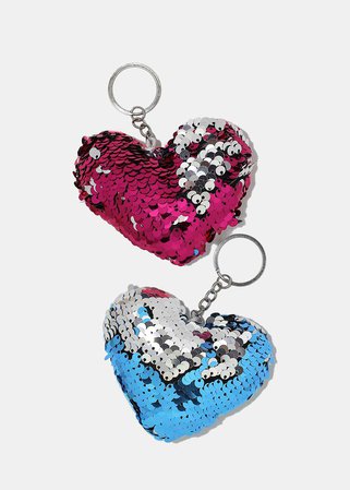 Plush Sequin Heart Keychain – Shop Miss A