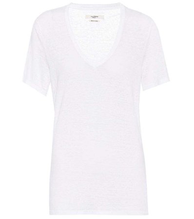 KHCIDXS Isabel Marant Étoile Kranger linen T-shirt white P00294187 [KHCIDXS] - $23.38