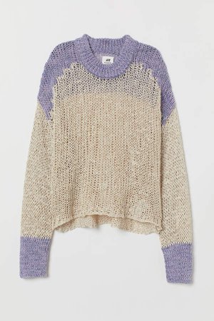 Loose-knit Sweater - Beige