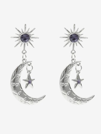 Sun & Star Decor Moon Drop Earrings - Cider