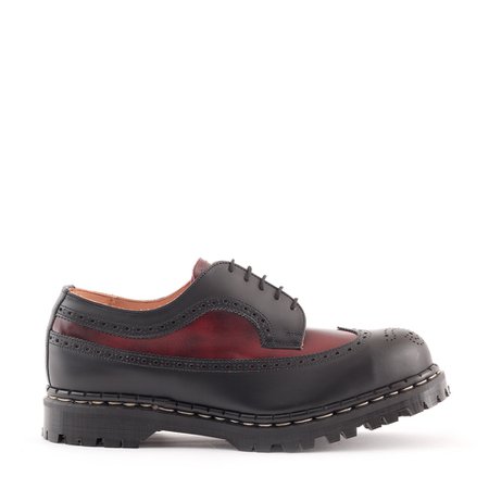 Burgundy & Black American Steel Toe Capped Brogue Shoe | Gripfast | Made in UK – NPS Solovair US