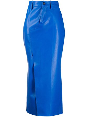 Marni front-slit Leather midi-skirt - Farfetch