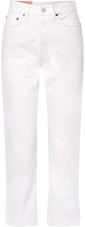 Mece Cropped High-rise Straight-leg Jeans - White