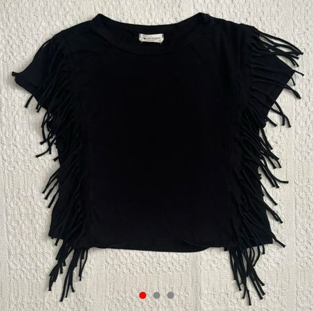 black fringe shirt