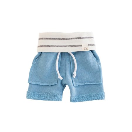 Seaside Blue And Coastal Stripe Boy Shorts