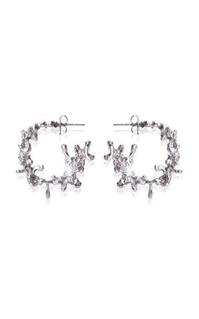 Nerites Platinum-Plated 925 Silver Earrings By Vasiliki