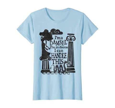 Amazon.com: Disney Hercules Meg Damsel Retro Quote Poster T-Shirt: Clothing