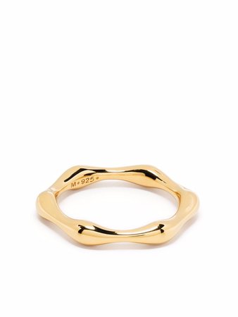 Shop Missoma thin molten ring with Express Delivery - FARFETCH
