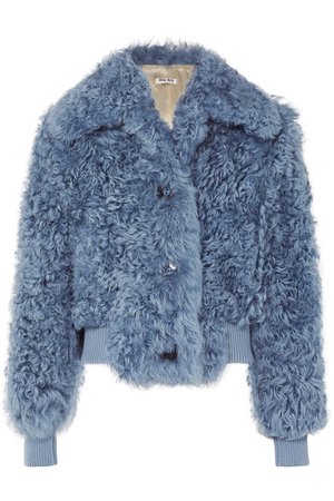 Miu Miu | Cropped shearling jacket | NET-A-PORTER.COM