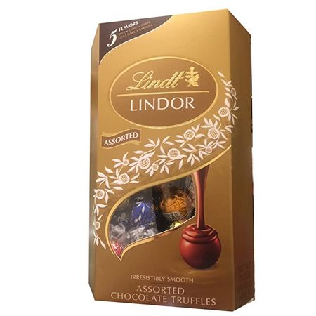 Amazon.com : Lindt Lindor Assorted Chocolate Truffles Gift Box, 5 Flavors, 21.2 Ounces : Grocery & Gourmet Food