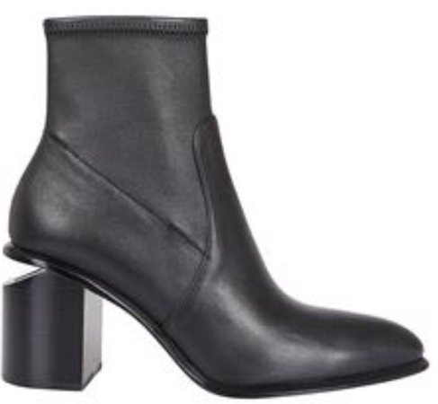 black heeled boot