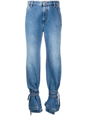 Loewe Wrap-Around Hem High-Rise Jeans Ss20 | Farfetch.com