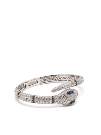 Shop APM Monaco serpent crystal-embellished bracelet with Express Delivery - FARFETCH