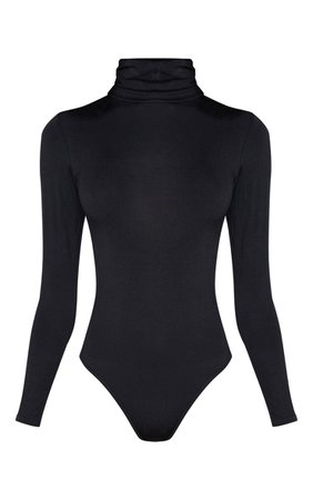 Prettylittlething Black Turtleneck Bodysuit