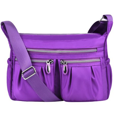 purple Vbiger - Vbiger Women Shoulder Bags Messenger Handbags Multi Pocket Waterproof Crossbody Bags - Walmart.com - Walmart.com