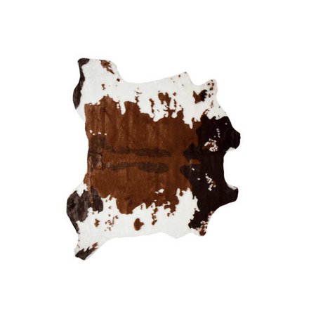 Union Rustic Clinger Faux Cowhide Brownsville Chocolate/White Indoor Area Rug & Reviews | Wayfair