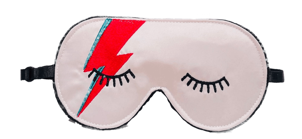David Bowie Lightning bolt sleep mask
