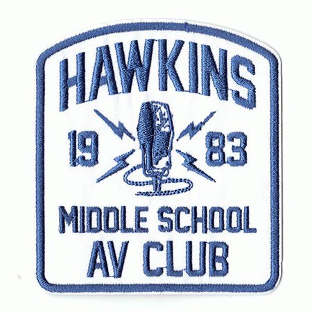 Stranger Things Hawkins Middle School AV Club Logo Iron On Patch: Amazon.ca: Clothing & Accessories