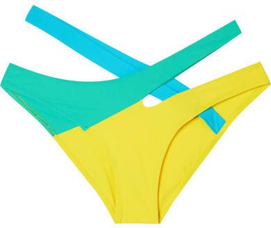 Izaro Color-block Bikini Briefs - Yellow