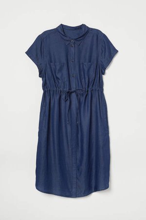 MAMA Lyocell Denim Dress - Blue