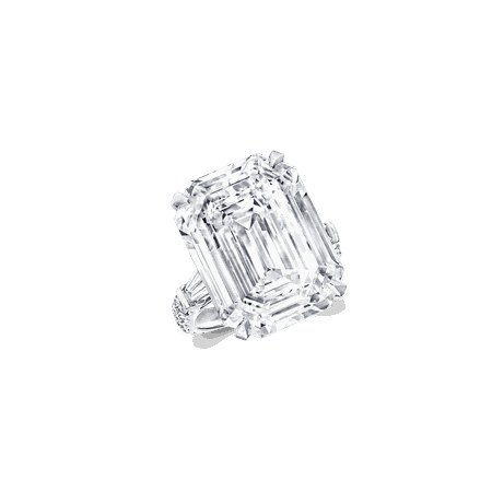 Emerald Cut Diamond Ring, 25.36 ct D Internally Flawless emerald cut diamond, Graff